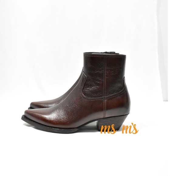 NWT Saint Laurent YSL Lukas Brown Ankle Boots EU44 - Picture 2 of 8
